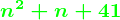 n^2 + n + 41